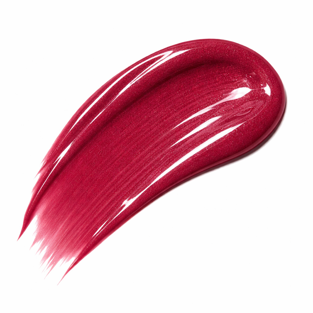 Red lipstick swatch with a color code #a74952 on a white background